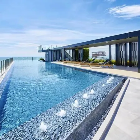 The Base 网红公寓 市中心核心区顶层无边泳池俯瞰整个芭堤雅海湾 Pattaya Exterior photo